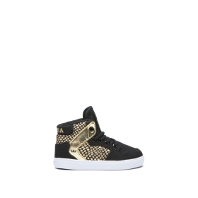 Dětské Kotníkové Boty Supra TODDLER VAIDER Černé/Zlaté/Bílé | CZ-10973